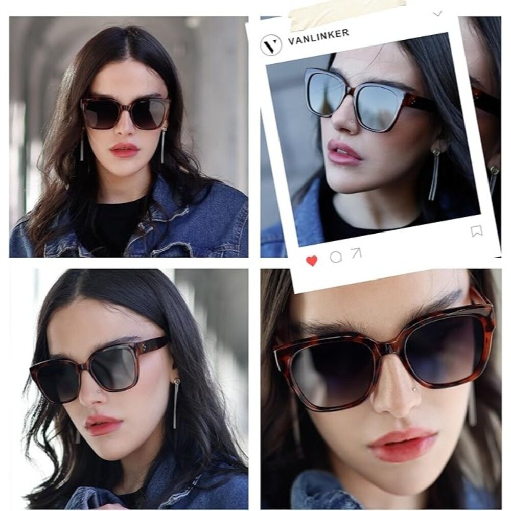 Vanlinker Oversized Square Polarized Sunglasses VL9761 C2